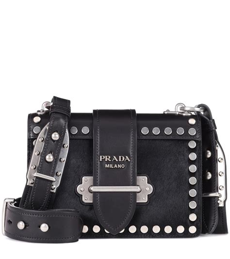 prada hobo bag leather|prada cahier shoulder bag black.